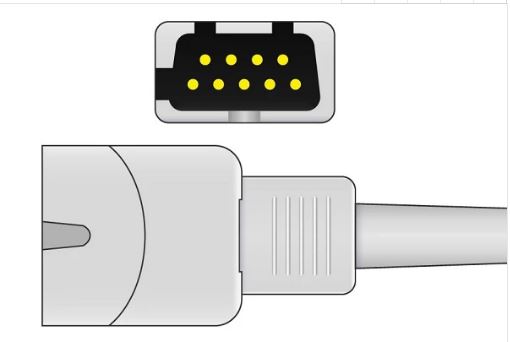 Maspin spo2 senzor za prst za odrasle koji se koristi više puta sa 9pin 9pin Masimo reusable adult finger clip spo2 sensor