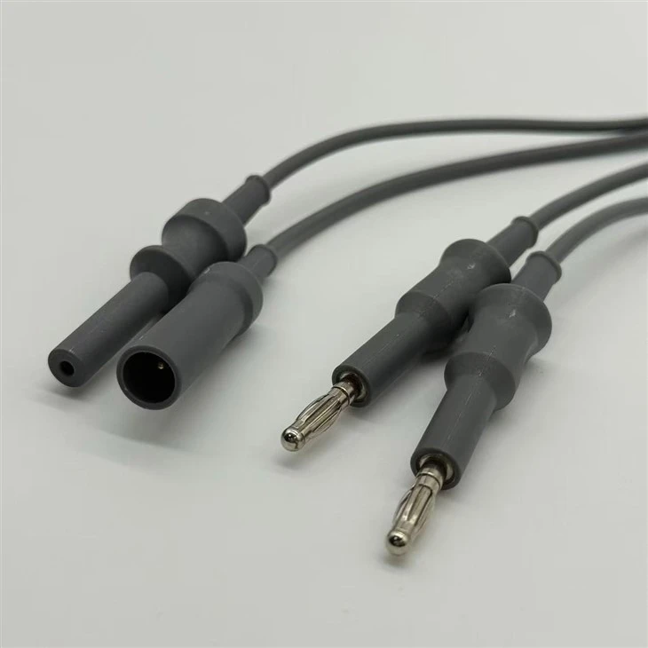 Reusable Bipolar Coagulation Clamp Cable 4mm Banana Plug Connection Bovie Interface factory