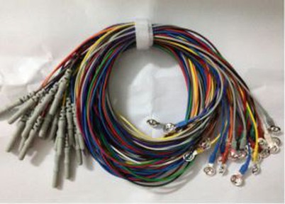 Fleksibilni mekani EEG kabelski elektrode / EEG kabel s bakrenim bakrenim kupom, 24pcs / set